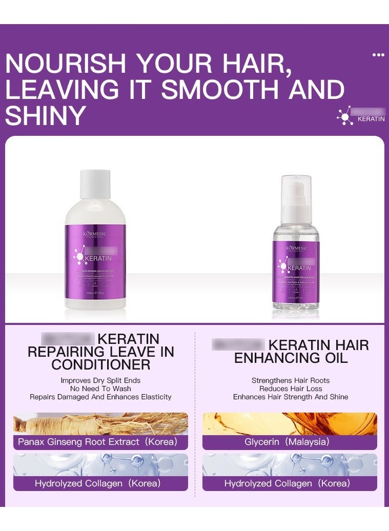 Kormesic Keratin Leave-In Conditioner 280g - Nourishing & Detangling - Image 3