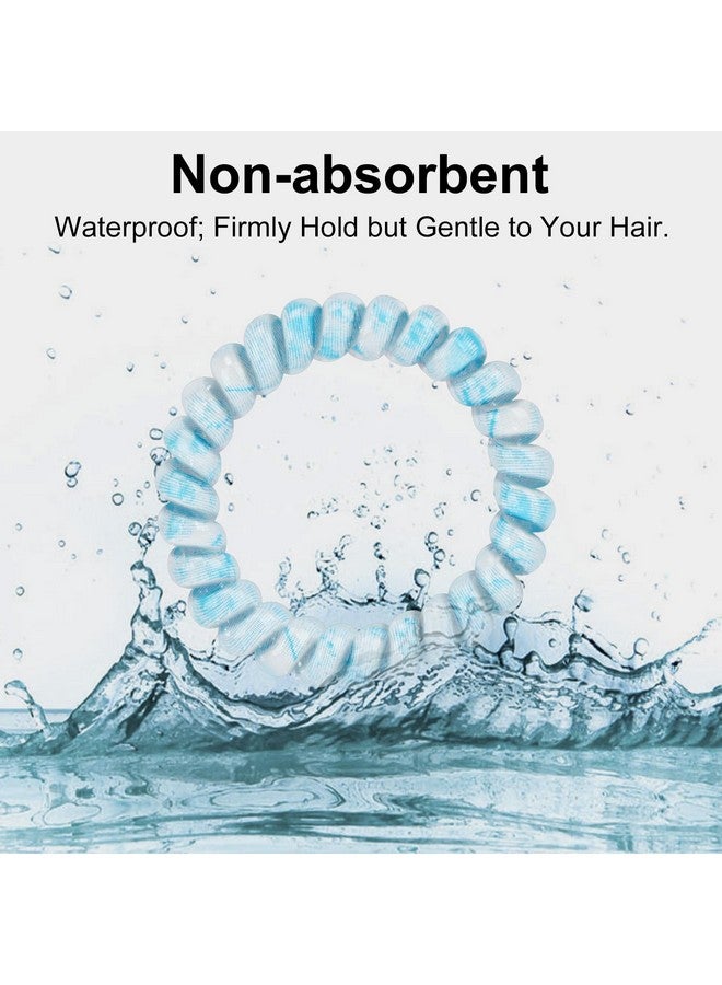 JessLab Spiral Hair Ties For Ladies, 10-Pack Elastic Hair Ties, Cute Plastic Coil Hair Ties, No-Damage Hair Accessory For Women And Children With Thick Or Thinning Hair, Mix Color 10  - Image 2