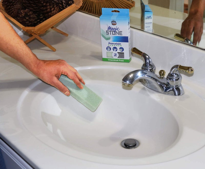 Compac Home Compac's Magic-Stone Porcelain Cleaning Stick - Toilet Bowl Cleaner, Advanced Green Technology, Handy Toilet Cleaner Easily Scrubs/Removes Stubborn Lime Stains from Porcelain or Bathroom Fixtures (1) - Image 5