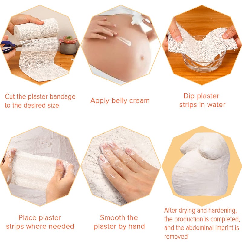 ZJoey 30ft - 211ft Plaster Cloth Rolls White Gauze Strips Wrap Bandages for Craft Belly Cast Mask Making Body Molds Scenery Art(12inch x 30 Feet, White) - Image 3