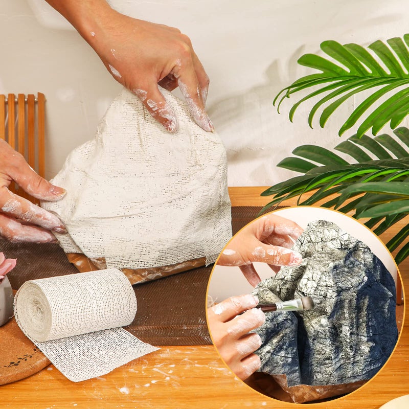 ZJoey 30ft - 211ft Plaster Cloth Rolls White Gauze Strips Wrap Bandages for Craft Belly Cast Mask Making Body Molds Scenery Art(12inch x 30 Feet, White) - Image 5