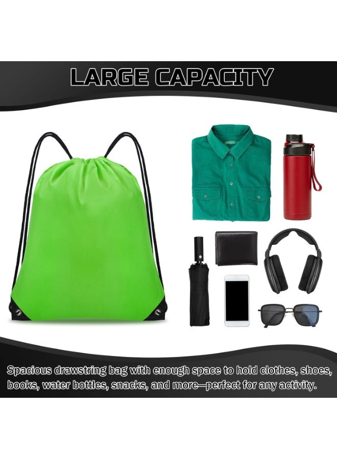 Drawstring Backpack Bag Bulk – Lightweight Gym Sackpack 43x33 cm Durable Polyester Cinch Sack for Sport, Travel, Beach, Yoga, Swimming & Outdoor Activities with Strong Cord Closures & DIY Custom Design - Image 4