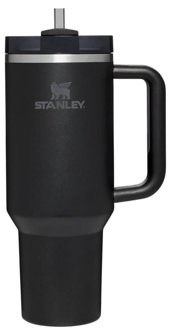 Stanley 40oz Quencher H20 Flowstate Stainless Steel Vacuum Insulated Tumbler with Lid and Straw for Water, Iced Tea or Coffee, Smoothie and More, Cream (Black) - Image 1