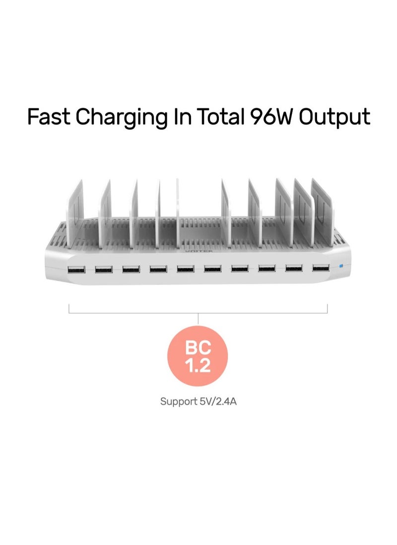 UNITEK 10 Port Charging Station 96W  - Image 3