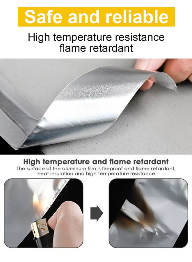 Purrhappy 5M Aluminum Foil Duct Tape,High Temp Resistant Seal Tape, Waterproof Oil-Proof Anti-Mold Adhesive Tape, Heavy Duty Waterproof, Premium Silver Metal Heat Tapes, Dryer Vent Insulation Tape for Home Kitchen & Repair, Ductwork, Ducting, Sealing, Patching, Furnace, Silver 48mm*5m - Image 3