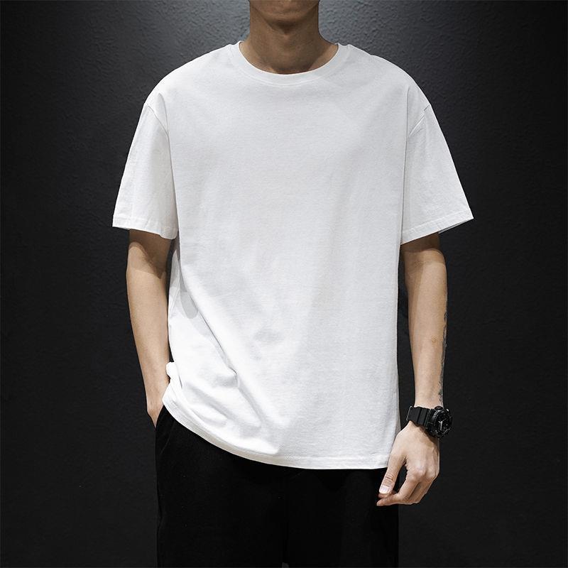 Embroidered Linen Short-sleeved T-shirt Men's Summer Thin Loose Trendy Brand plus size Tang Chinese Style Cotton and Linen Buckle T-shirt - Image 1