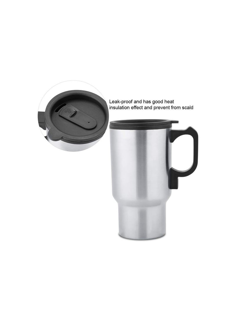 GGOOT Stainless Steel Heating Cup, 12V 450mL Electric Car Heating Coffee Milk Cup Mug Hot Water Bottle for Travel Picnic Camping Outdoor - Image 5