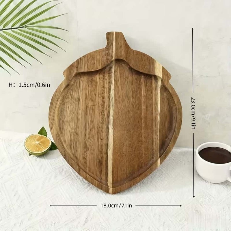 صينية تقديم بتصميم الفراولة من الخشب الصلب للمقبلات والخبز والجبن - Image 3