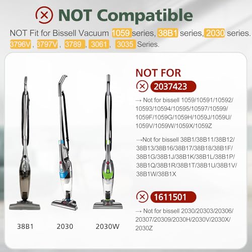 isinlive 8 PACK 2033 Replacement Filter Compatible with Bissell Featherweight Stick Lightweight Bagless Vacuum Cleaner 20331, 20333, 20334, 20336, 20339, 2033M,8 Mesh Filter 8 Foam Filters, Replace No.#1611508 - Image 3