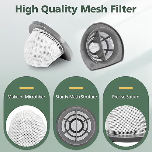 isinlive 8 PACK 2033 Replacement Filter Compatible with Bissell Featherweight Stick Lightweight Bagless Vacuum Cleaner 20331, 20333, 20334, 20336, 20339, 2033M,8 Mesh Filter 8 Foam Filters, Replace No.#1611508 - Image 4