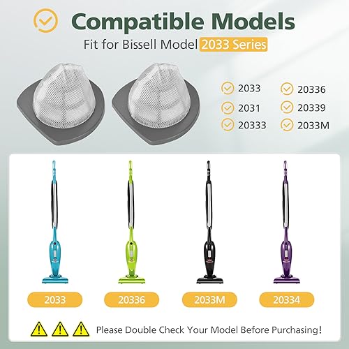 isinlive 8 PACK 2033 Replacement Filter Compatible with Bissell Featherweight Stick Lightweight Bagless Vacuum Cleaner 20331, 20333, 20334, 20336, 20339, 2033M,8 Mesh Filter 8 Foam Filters, Replace No.#1611508 - Image 2