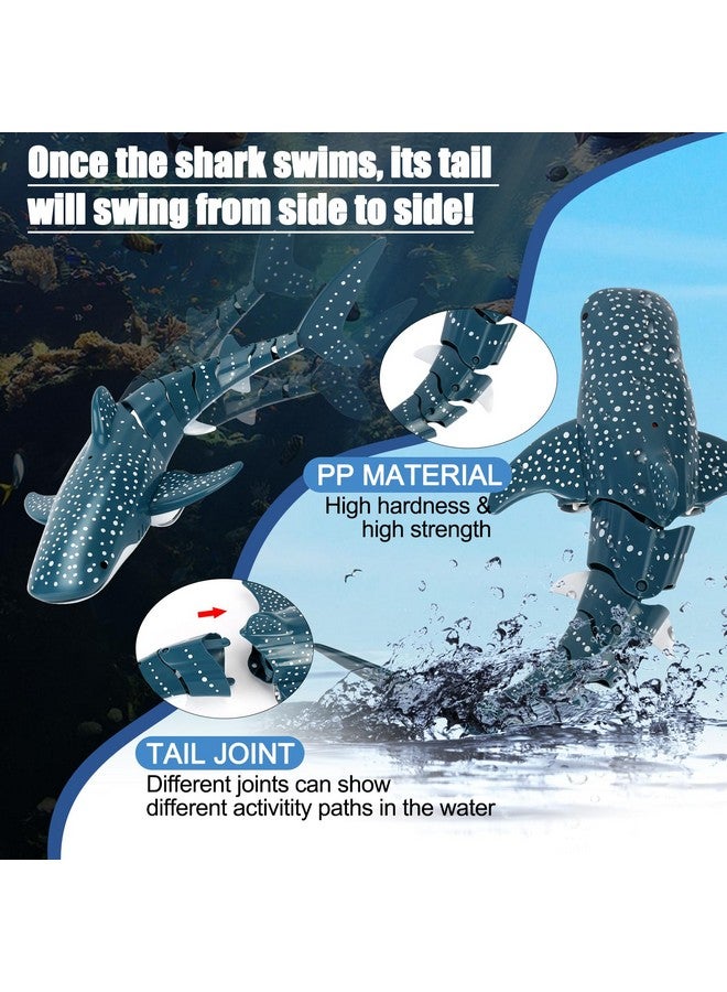 GearRoot Newest Remote Control Shark Toys, 1:18 Scale High Simulation RC Shark Fish Toys for Swimming Pool Bathroom, 2x700mAh RC Boat Water Toys Great Gift for 6+ Year olds Boys Girls Kids - Image 3