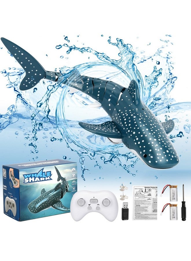 GearRoot Newest Remote Control Shark Toys, 1:18 Scale High Simulation RC Shark Fish Toys for Swimming Pool Bathroom, 2x700mAh RC Boat Water Toys Great Gift for 6+ Year olds Boys Girls Kids - Image 1