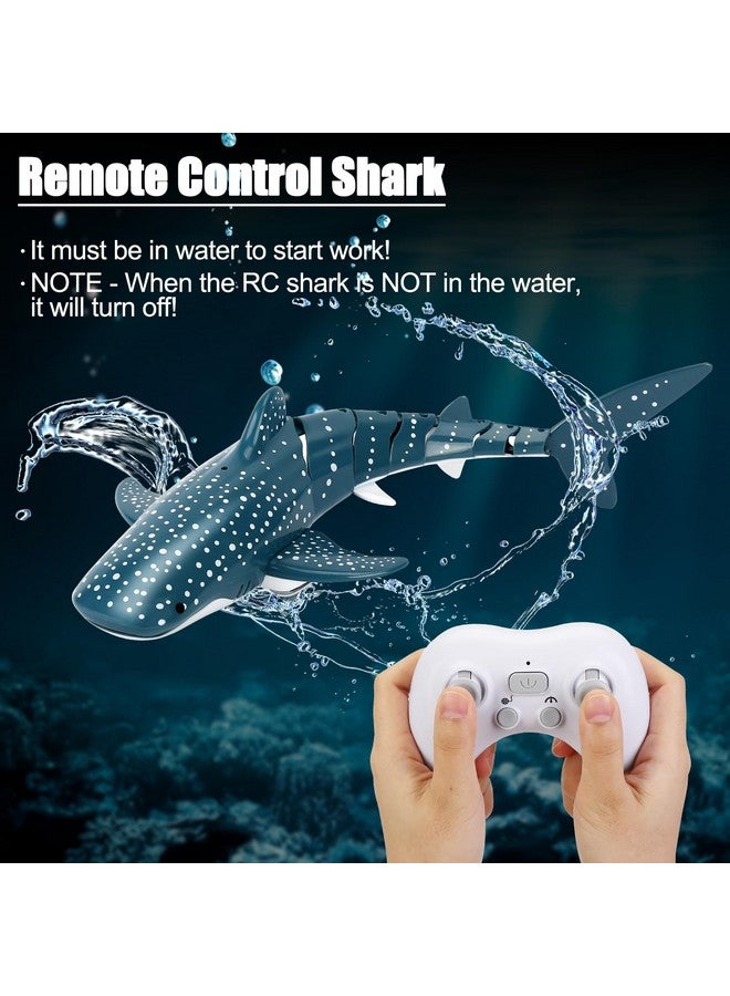 GearRoot Newest Remote Control Shark Toys, 1:18 Scale High Simulation RC Shark Fish Toys for Swimming Pool Bathroom, 2x700mAh RC Boat Water Toys Great Gift for 6+ Year olds Boys Girls Kids - Image 2
