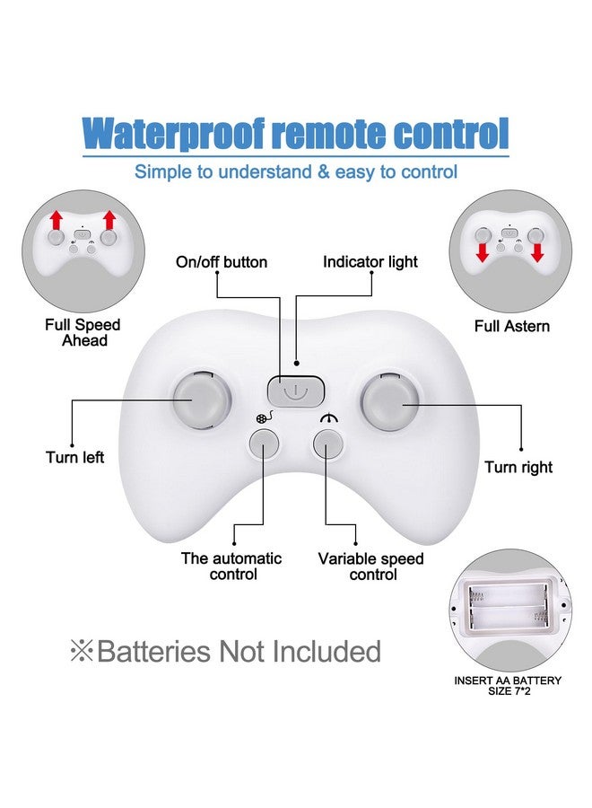 GearRoot Newest Remote Control Shark Toys, 1:18 Scale High Simulation RC Shark Fish Toys for Swimming Pool Bathroom, 2x700mAh RC Boat Water Toys Great Gift for 6+ Year olds Boys Girls Kids - Image 5