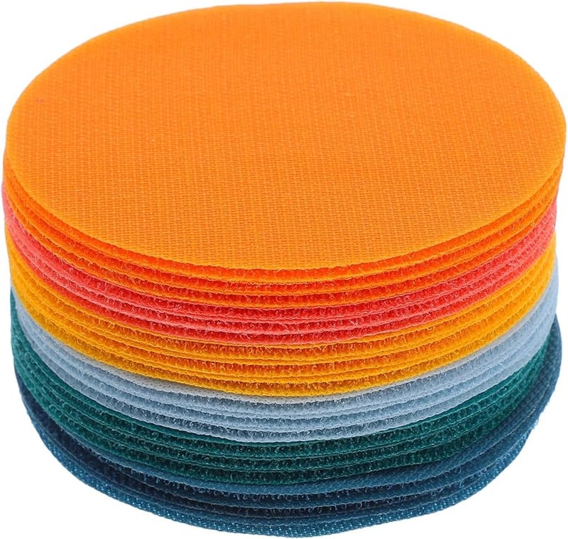 72 قطعة نقاط سجاد غير قابلة للانزلاق للفصول الدراسية مع علامات أرضية ذات ظهر خطاف وحلقة - Image 1