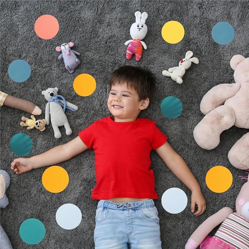 72 قطعة نقاط سجاد غير قابلة للانزلاق للفصول الدراسية مع علامات أرضية ذات ظهر خطاف وحلقة - Image 3