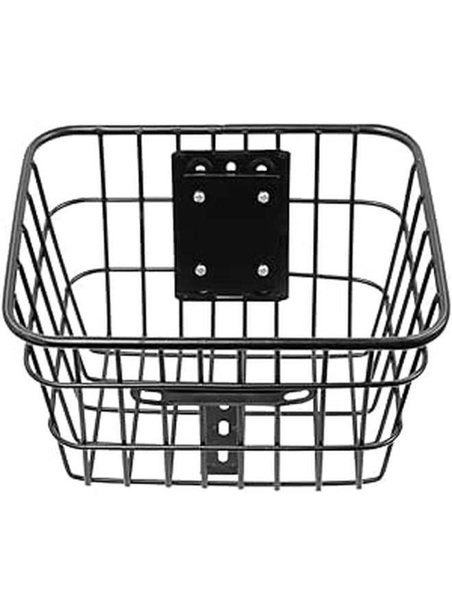 Removable Electric Scooter Front Cargo Basket Durable Iron Pipe Storage Carrier Easy Install Black - Image 1