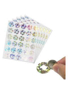 SHOWAY **DIY Holographic Glitter Scratch Stickers – 1 Inch Round, 150 Pack – Customizable Labels for Surprises, Games, and Crafts**  - Image 1