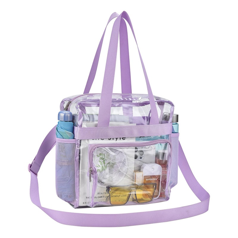 USPECLARE Clear Bag for Stadium Events, 12x6x12 Transparent Stadium Messenger Bag for Concerts, Work, Sports Games, Gym - Image 1