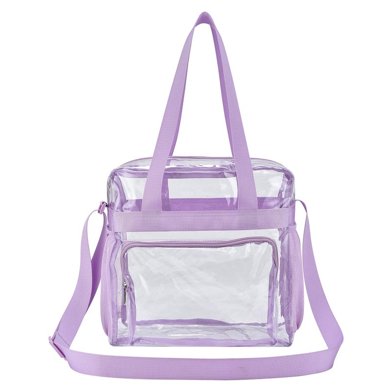 USPECLARE Clear Bag for Stadium Events, 12x6x12 Transparent Stadium Messenger Bag for Concerts, Work, Sports Games, Gym - Image 3