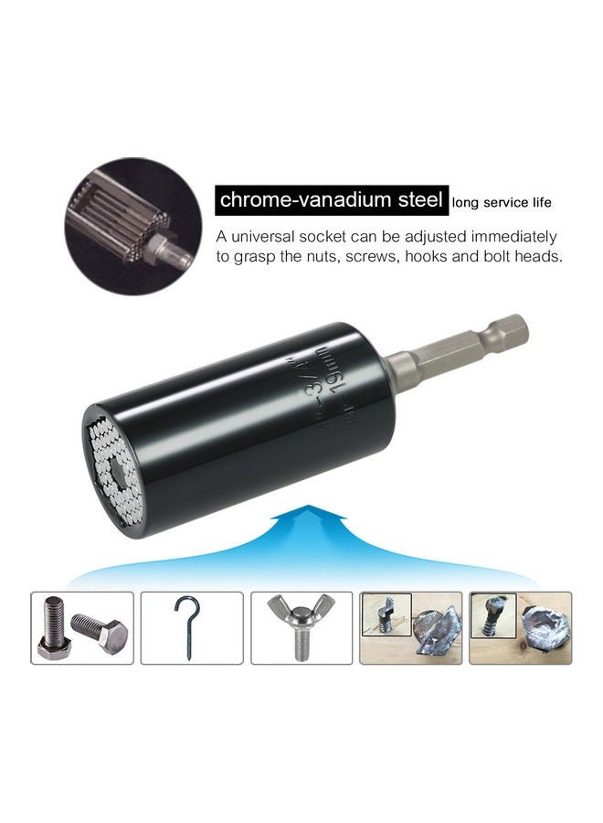 Metric Wrench Power Drill Adapter Socket Set,7mm-19mm Multi-functional Universal Socket Metric Wrench Power Drill Adapter Socket Set Professional Repair Tools - Image 4