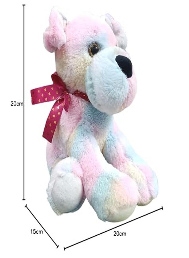 Stuff Tree Rainbow Sitting Cute Dog for Girls Baby Boys Plush Kids 30 cm Rainbow Color - Image 4
