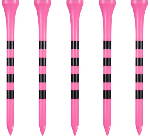 Zivisk Wooden Golf Tees 2-3/4" 100 Count 70mm Pink - Image 1