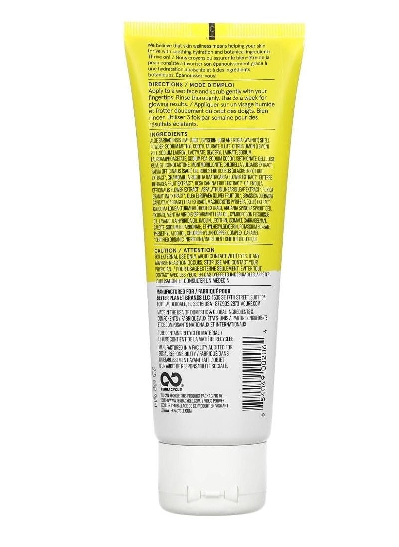 Acure Brightening Facial Scrub, 4 fl oz (118 ml)  - Image 2