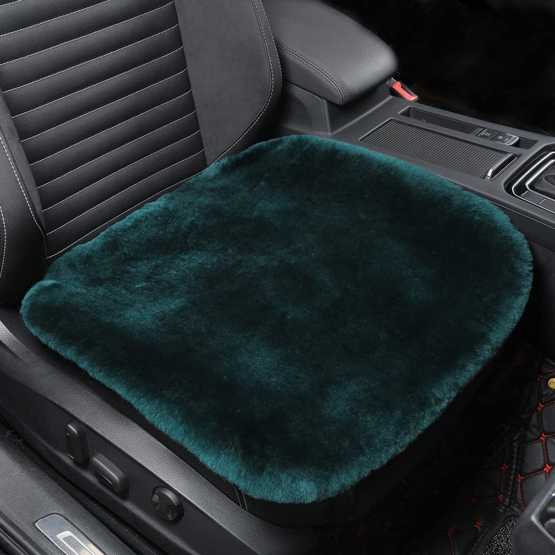 LLB Genuine Sheepskin Car Seat Cushion Seat Covers for Cars Trucks SUV Comfort Seat Protector Pad for Car Driver Seat Car Accessories for Women Office Chair Decor Aquamarine Front Seat Cushion1 Pc