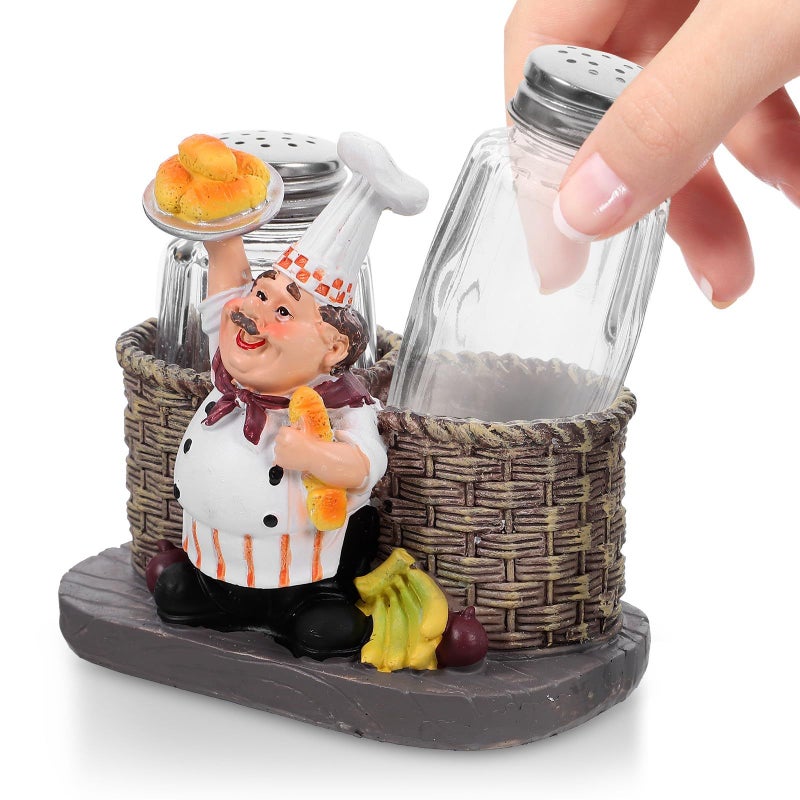 Ceramic Salt And Pepper Shaker Set With Chef Figurine For Kitchen And Tabletop Decor - Image 5