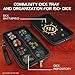 ENHANCE Tabletop Community DnD Dice Case and Rolling Tray Holder and Storage for up to 500 RPG Dice with Rugged Protective Design Soft Interior and Organizer Pockets 500 Capacity - Image 4