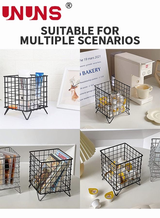 UNUNS Coffee Pod Holder,Large Capacity K Cup Coffee Pod Basket,Kitchen Counter Storage Baskets,Black - Image 4
