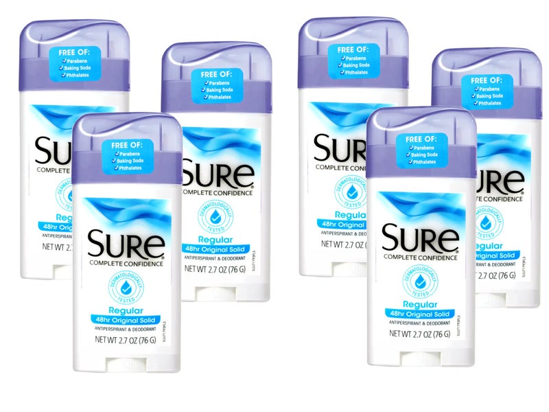 Sure سور، مزيل العرق، صلب، عادي، 2.6 أونصة، (6 عبوات) - Image 1