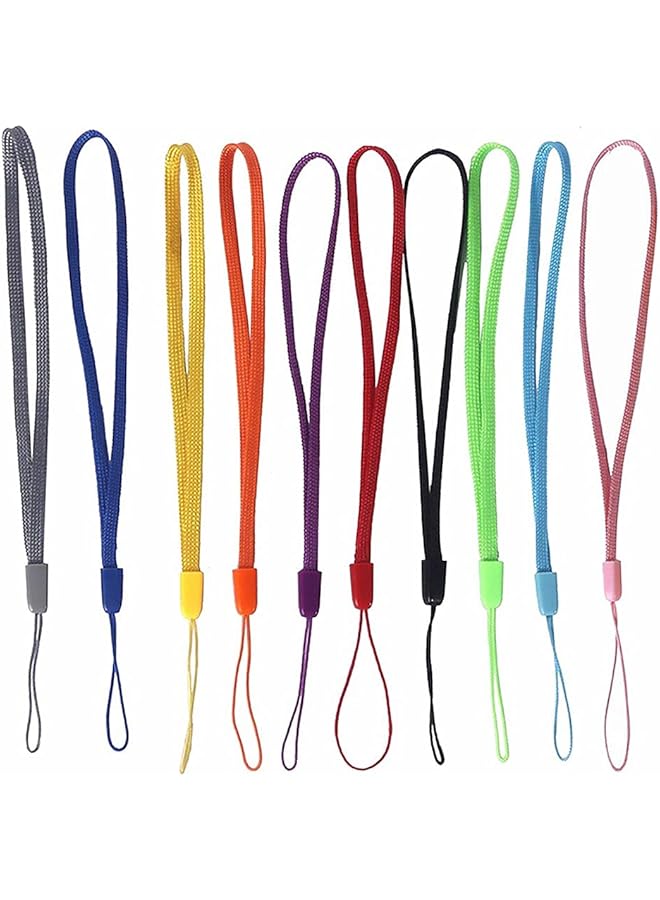 erorex Nylon Lanyard Holder For Mobile Phone Small Electronic Devices Keychain Random Colors 10 Pieces - Image 1
