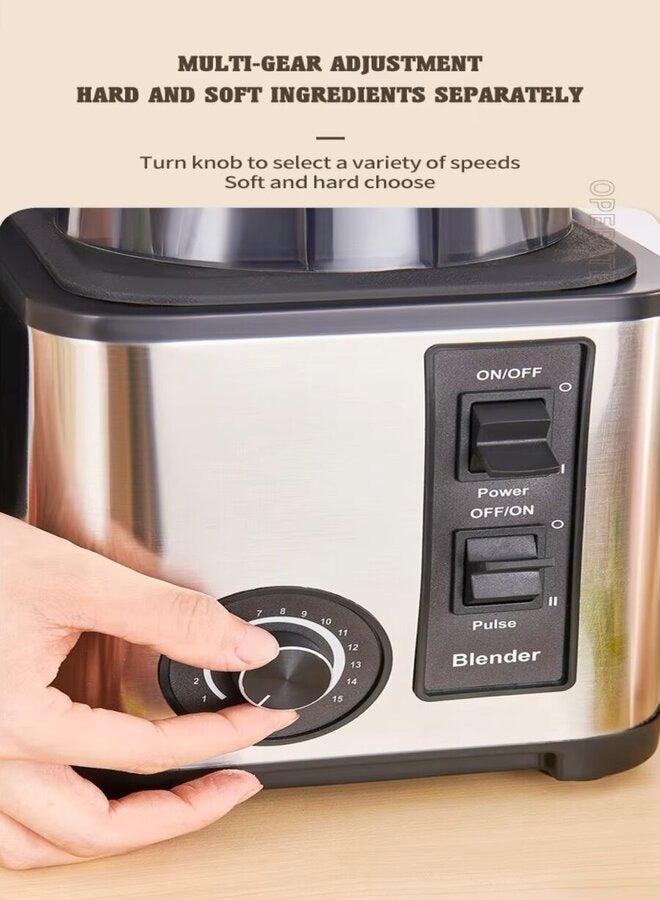 showkah 3 in 1 Professional Countertop Blender Ice Crusher, Juicer with 2.5L Juicer Jug, Spice Grinder, Vegetable Chopper & Meat Grinder / Meat Mincer Cup, Food Processor - Image 4