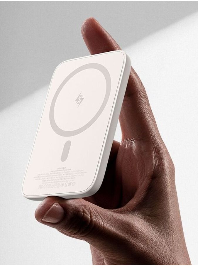 Benks HaloLock MagSafe Battery Pack, 5,000mAh Wireless Power Bank Compatible with iPhone 14/14 Plus/14 Pro/14 Pro Max and iPhone 13/12 Series, White - Image 2