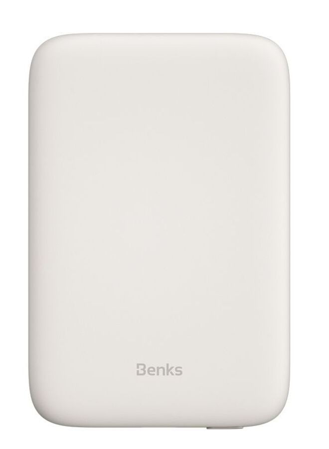 Benks HaloLock MagSafe Battery Pack, 5,000mAh Wireless Power Bank Compatible with iPhone 14/14 Plus/14 Pro/14 Pro Max and iPhone 13/12 Series, White - Image 3