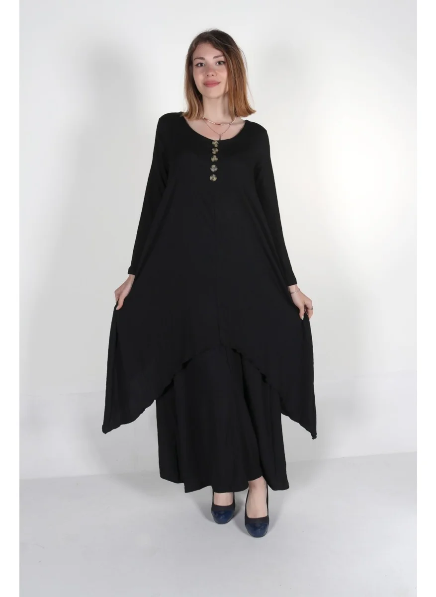 Barbora Daily Summer Casual Women's Two-Layer Dress ICSIF225BLACK6