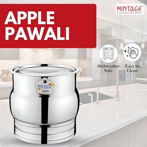 Mintage Apply Pawali 7 LTR Capacity | Kunda Pawale Stainless Steel with Lid | Storage Pawali Set Atta Drun 7 Kg | Home & Kitchen Atta Box for Kitchen | Kothi with Lid Water Grocery Containers - Image 5