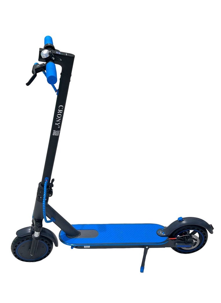 Crony - W563 Fast Speed E-Scooter Motor 36V/7.8AH,8.5" Honeycomb Tires,Front Suspension Rear Hydraulic Disc Brakes Electric Scooter,Easy Foldable, Portable Commuter E-Bike For Adults & Kids, 100kg Load Skateboard With bell, 21kg Aluminum Frame, Urban Mobility tool，Suspension and APP Connectivity, Blue - Image 1