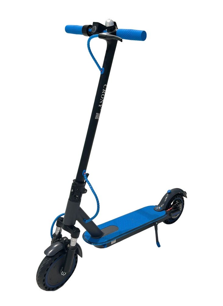 Crony - W563 Fast Speed E-Scooter Motor 36V/7.8AH,8.5" Honeycomb Tires,Front Suspension Rear Hydraulic Disc Brakes Electric Scooter,Easy Foldable, Portable Commuter E-Bike For Adults & Kids, 100kg Load Skateboard With bell, 21kg Aluminum Frame, Urban Mobility tool，Suspension and APP Connectivity, Blue - Image 1