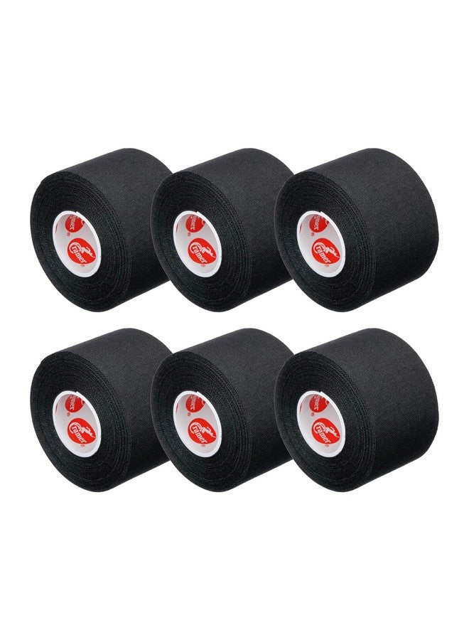 Cramer Team Color Athletic Tape, Easy Tear Tape for Ankle, Wrist, & Injury Taping, Protect & Prevent Injuries, Promote Healing, 1.5" X 10 Yard Roll, Colored AT Tape, black, pack of 6 - Image 1