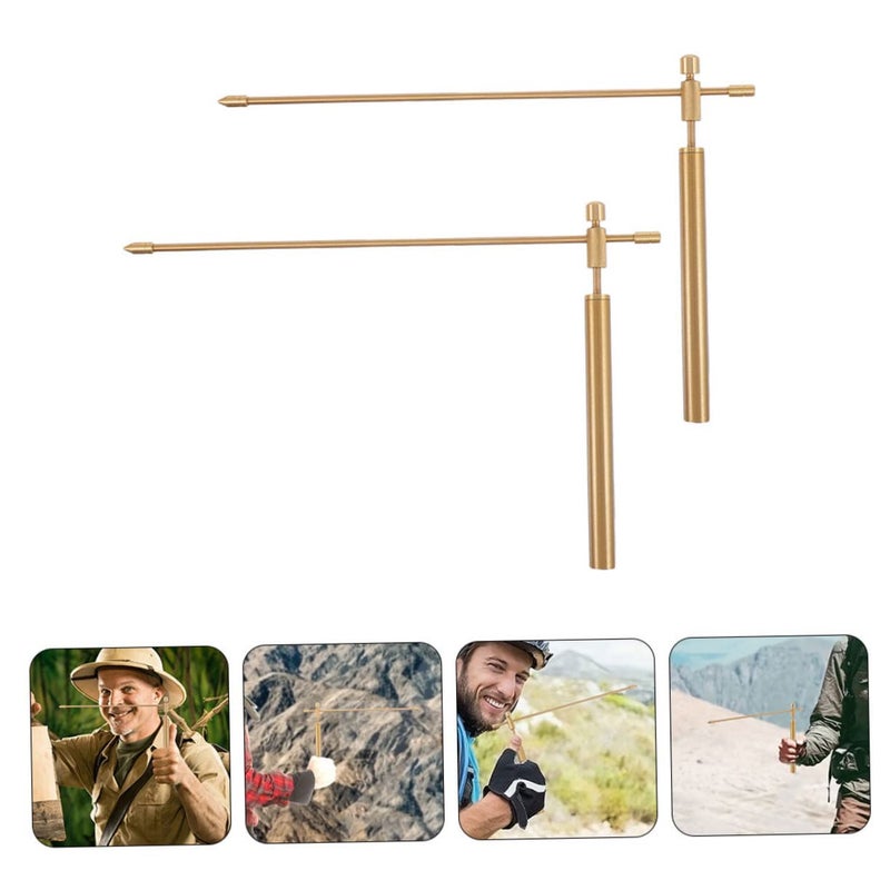 2pcs Copper Dowsing Rods Flexible Probe Tool for Water Detection Outdoor Use - Image 3