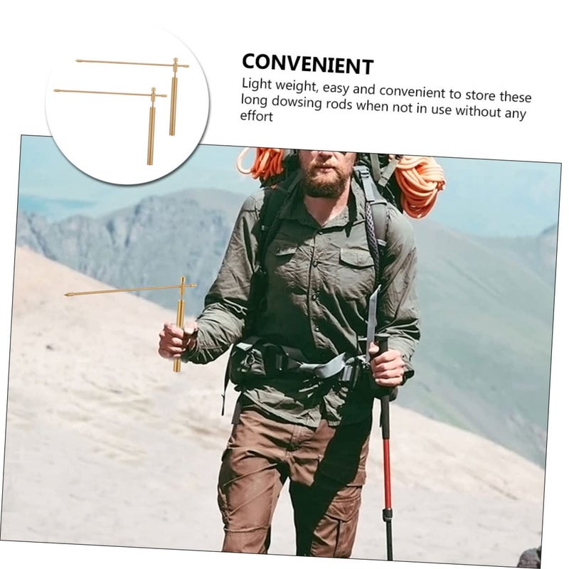 2pcs Copper Dowsing Rods Flexible Probe Tool for Water Detection Outdoor Use - Image 4