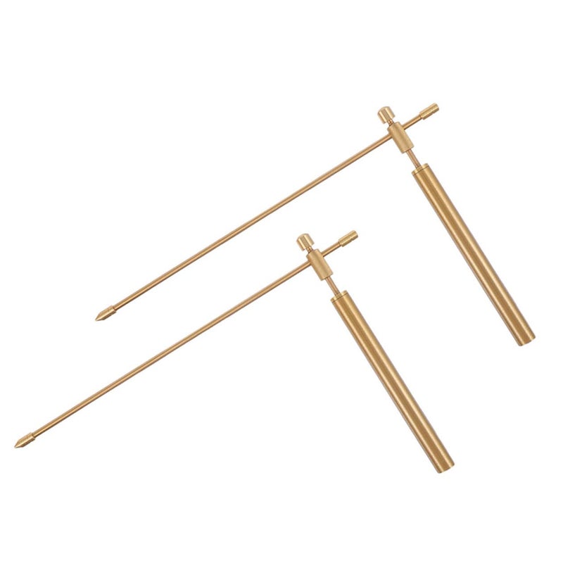2pcs Copper Dowsing Rods Flexible Probe Tool for Water Detection Outdoor Use - Image 1