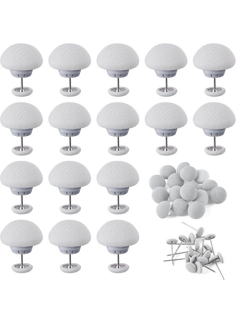 Generic 16 Pcs Mushroom Duvet Clips, Non-Slip Duvet Cover Clips to Keep Duvet in Place, Comforter Quilt Holder Fixator with One-Key Unlock for Blanket Bed Sheet Curtain Socks Mattress Covers (White)  - Image 1