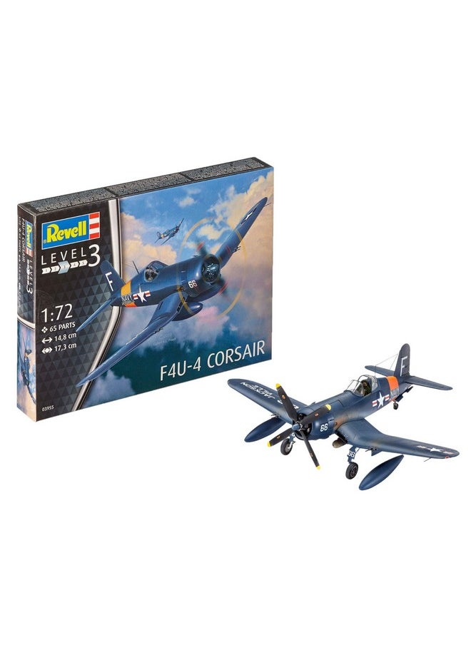 Revell - Revell 03955 F4U-4 Corsair Model Kit, 14.8 cm Length,17.3 cm spanwidth - Image 1