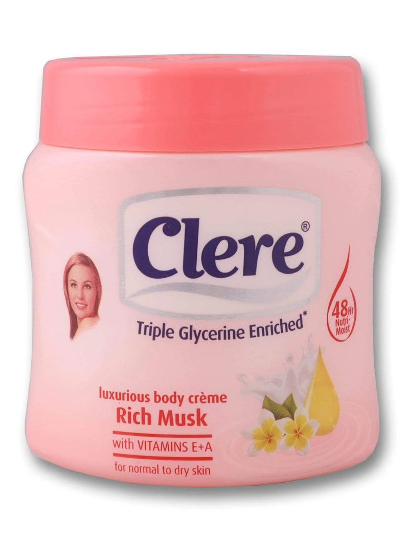 CLERE Body Cream Rich Musk 500ml
