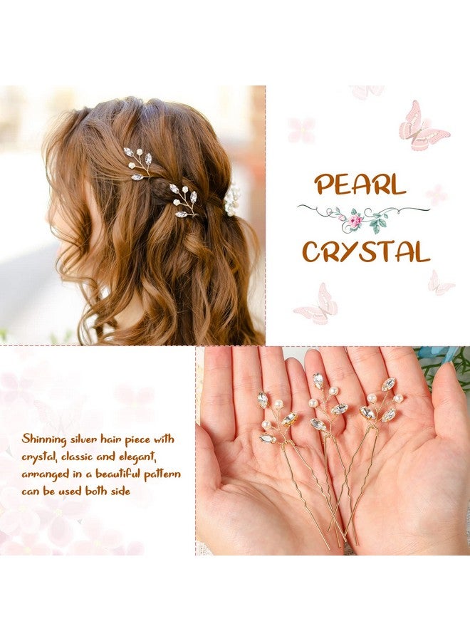 لوينابيو 12 جهاز كمبيوتر شخصى كريستال العروس دبابيس الشعر الزفاف الزفاف اللؤلؤ حجر الراين قطع الشعر خمر الزفاف الشعر التبعي دبابيس الشعر الطرف للنساء زهرة الفتيات وصيفات الشرف - Image 4